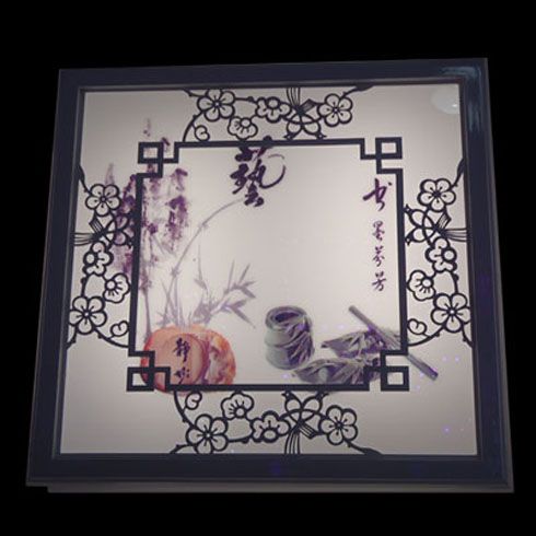 素色青花瓷風格吊燈