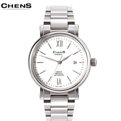 瑞士CHENS手表產(chǎn)品-男表PBS004-2-8T-11M白盤(pán)鋼帶