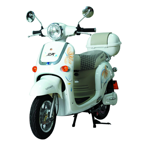 立天智能防盜電動車產(chǎn)品-立天電動車亮白色女式款