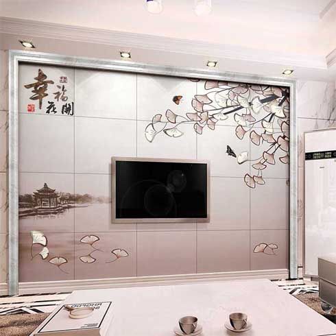 雅素麗藝術背景墻磚產(chǎn)品-雅素麗水刀鑲嵌背景墻系列-幸?；ㄩ_