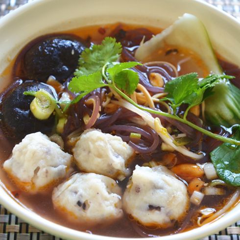 薯立方地瓜粉產(chǎn)品-清湯紫薯墨魚(yú)丸地瓜粉