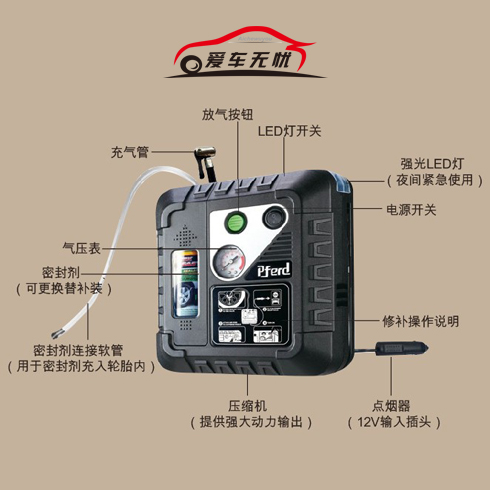 愛車無憂智能車胎衛(wèi)士-補胎充氣一體機(jī)