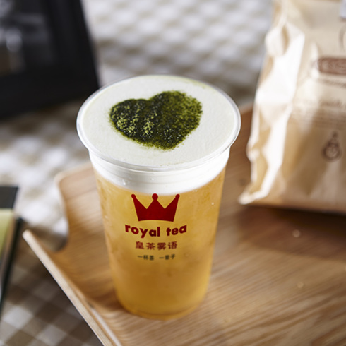 皇茶霧語(yǔ)茶飲-芝士蜜桃青茶