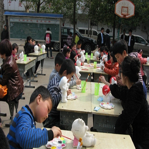 小畫(huà)家石膏像現(xiàn)場(chǎng)制作