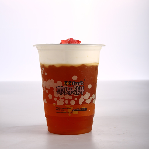 菓樂(lè)拼茶飲-玫瑰紅茶奶蓋茶